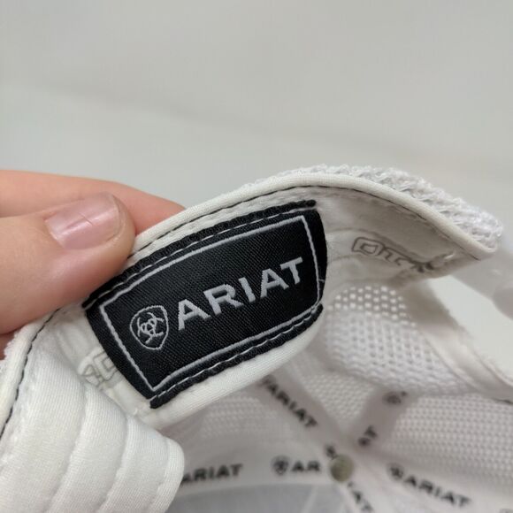 Ariat Men's Snapback Mesh Back Hat Gray White Breast Cancer Awareness Logo - Picture 13 of 14